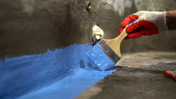 Commercial Exterior Waterproofing project at a Brohman, MI business property by SJ Waterproofing Pros